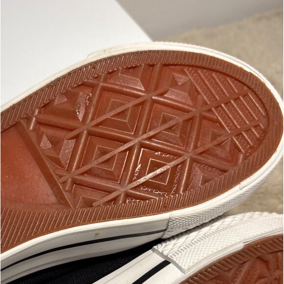 Mutuoni Hellfire Club Sneakers High-Top Canvas Black on White Sz 38 Like New - Picture 9 of 9